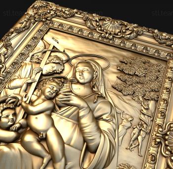3D model Mother of God Mary with baby Jesus (STL)